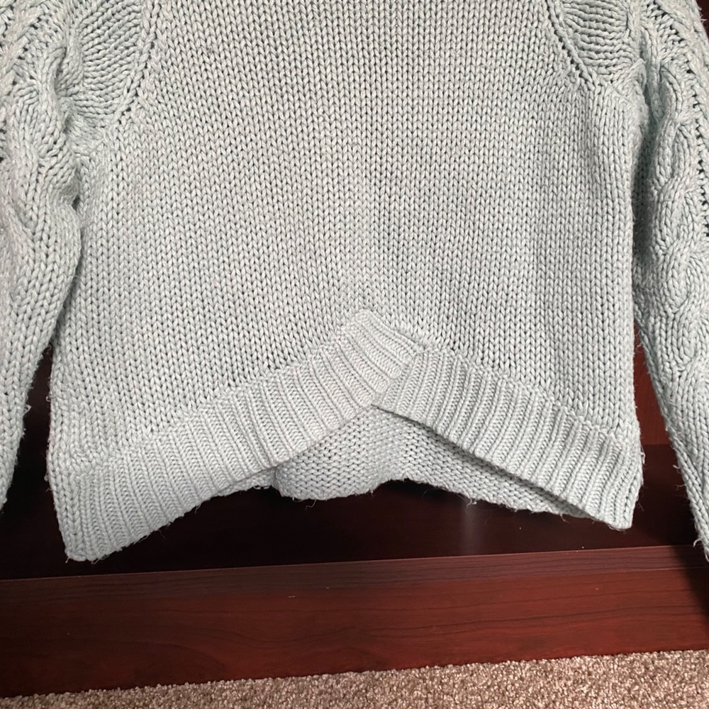 Blue Cropped Sweater - Picture 3 of 4